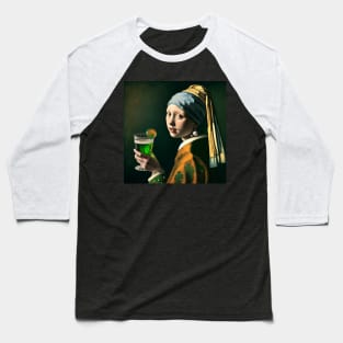 St. Paddy's Pearl: Girl with a Pearl Earring St. Patrick's Day Celebration Baseball T-Shirt